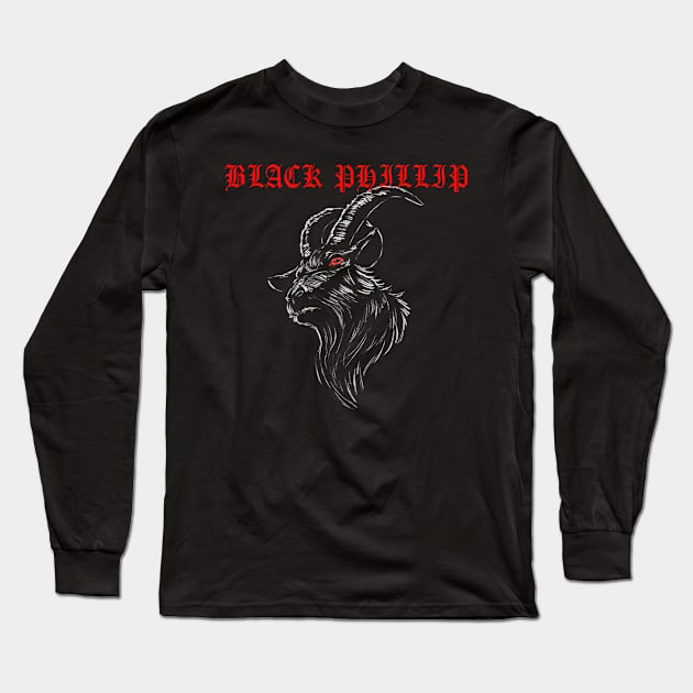 Black Phillip Long Sleeve T-Shirt by DugMcFug